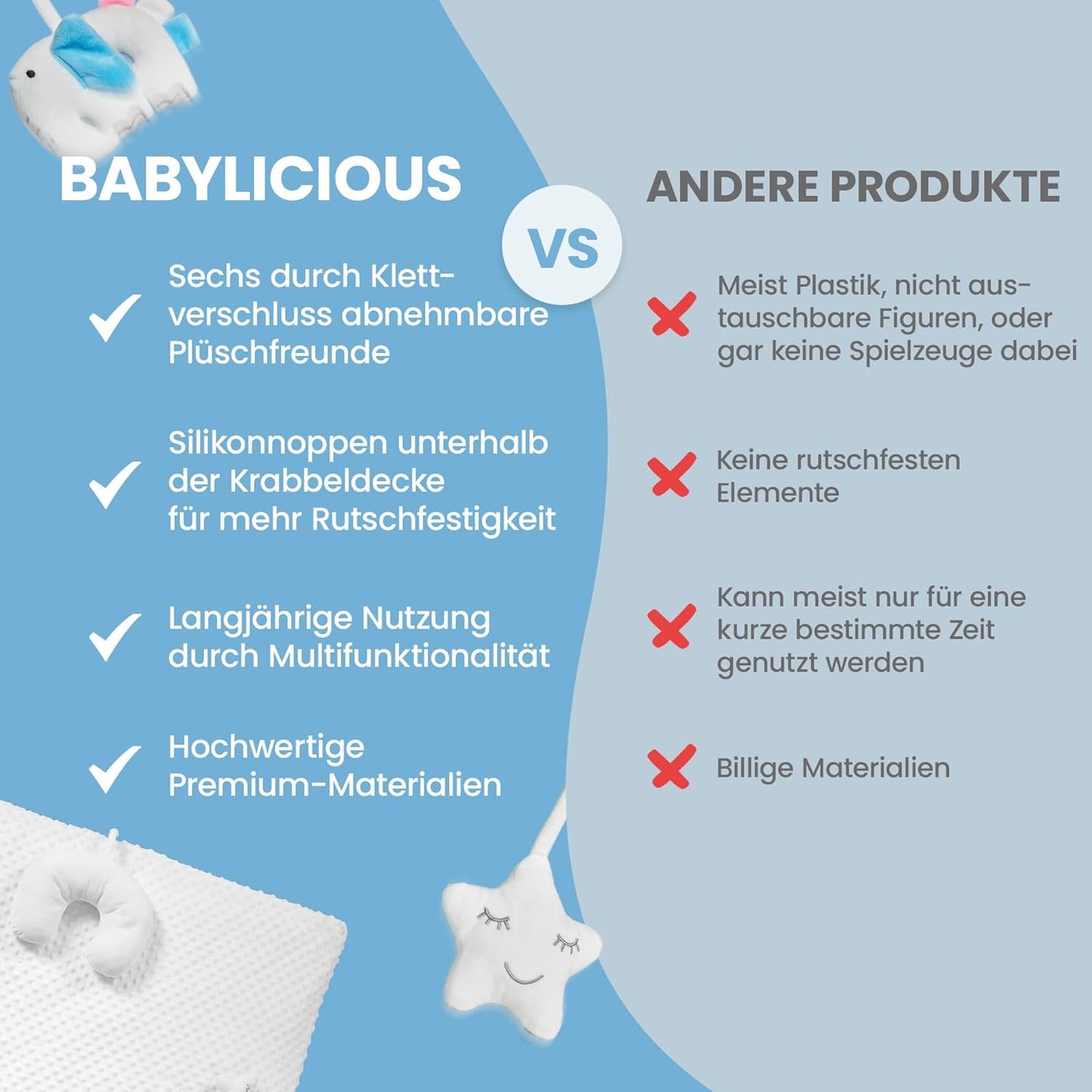 Krabbeldecke mit Kuscheltieren Babyland Bünde