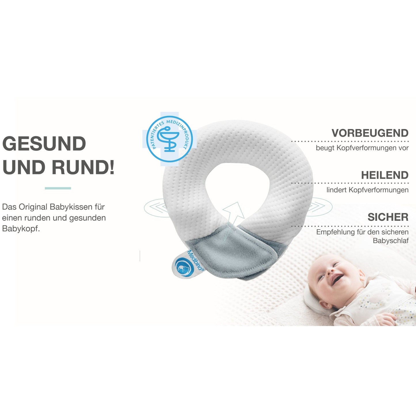 MEDIBINO Schutzkissen grey Babyland Bünde