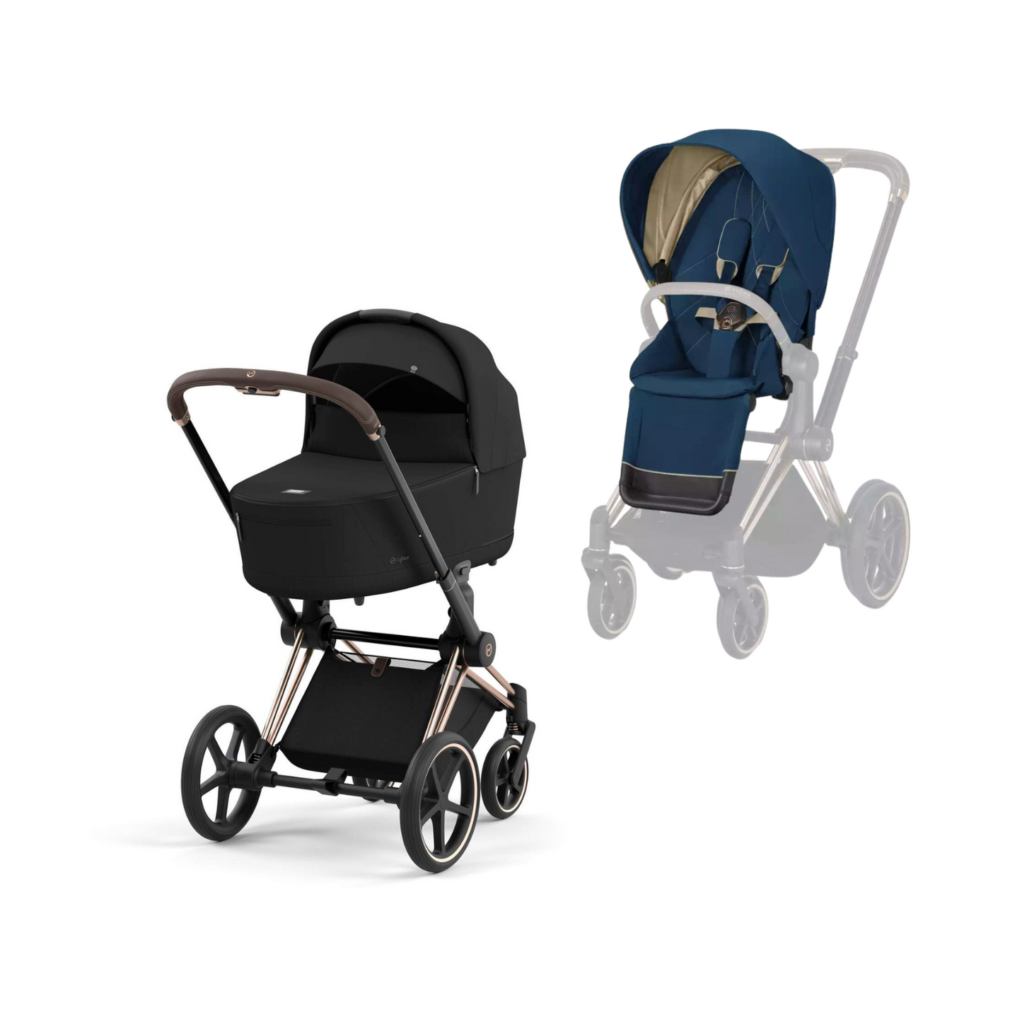 Cybex Priam 3.5 in Rosegold Kombikinderwagen 2 in 1