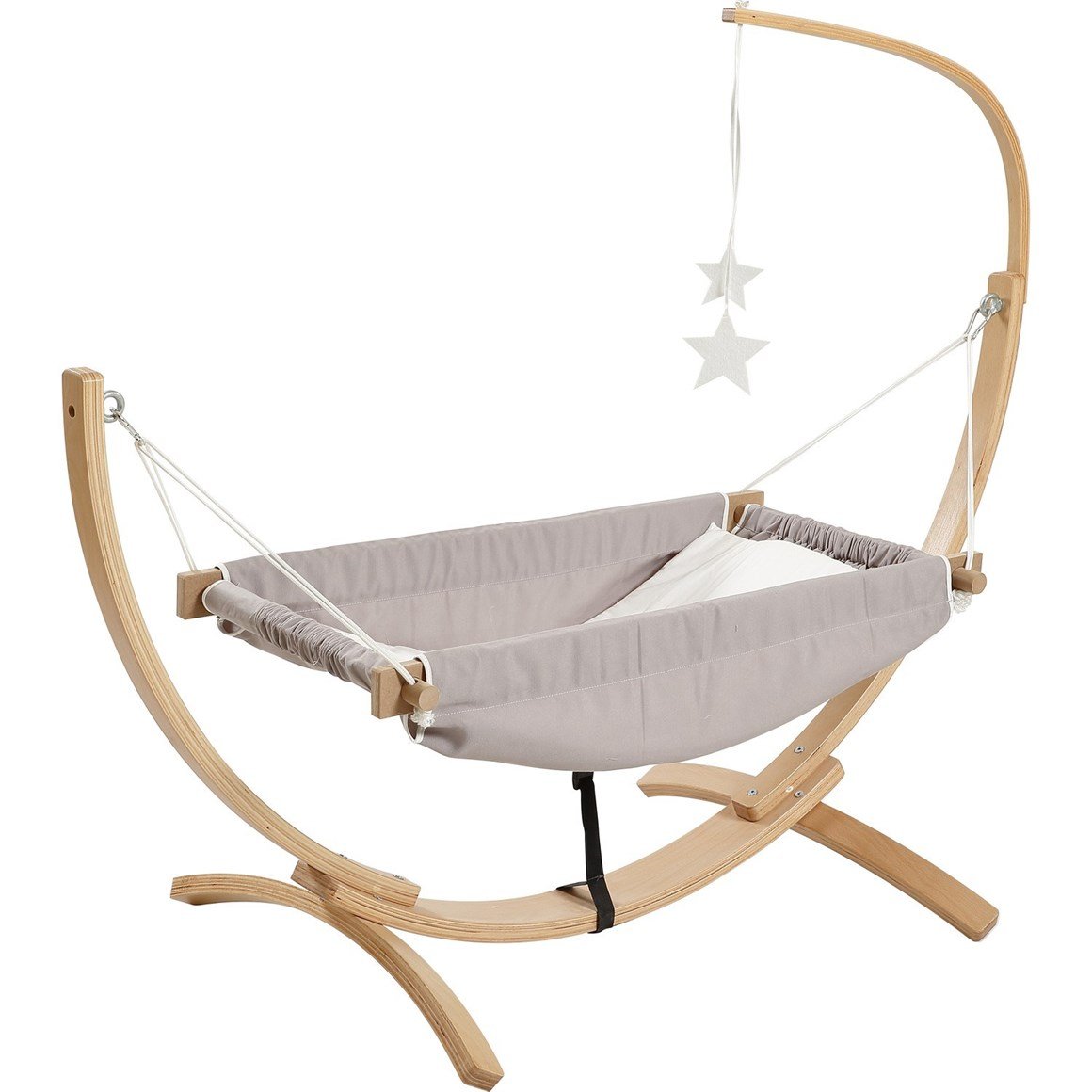Baby-Hängematte aus Holz Grau (Duux Astro) Babyland Bünde