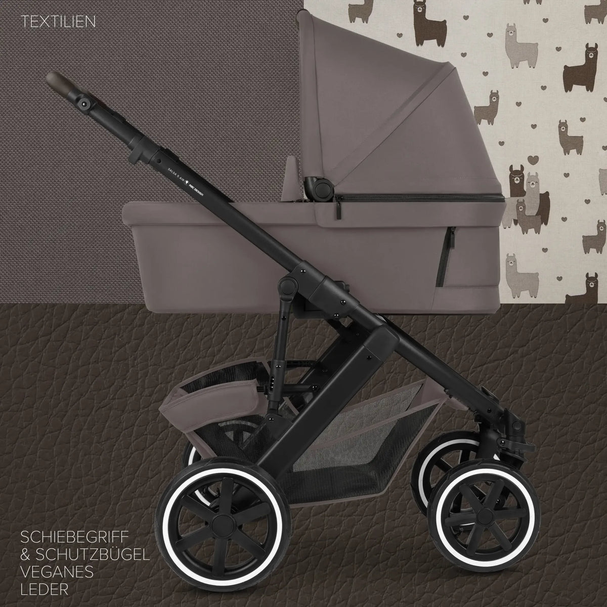 ABC Design Kombi-Kinderwagen SET Salsa 5 Air - Marron