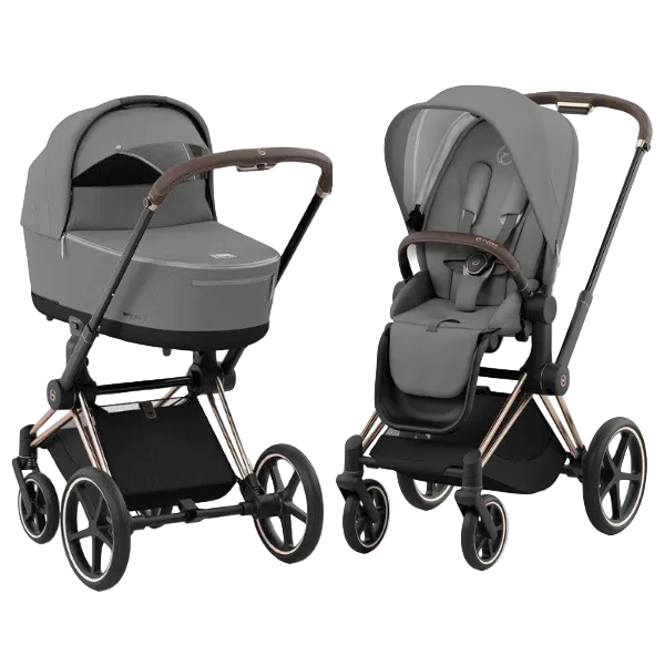 Cybex Priam 4 Mirage Grey Babywanne + Pearl Grey Seat Pack
