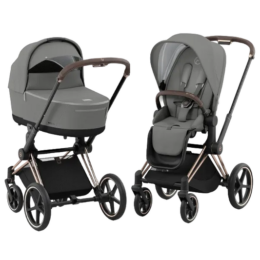 Cybex Priam 4 Mirage Grey Babywanne + Pearl Grey Seat Pack