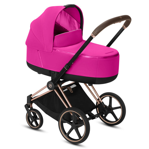 Cybex Priam  4in1 Kombi-Kinderwagen Rosegold / Fancy Pink + Cloud T Plus Peach Pink + Base T
