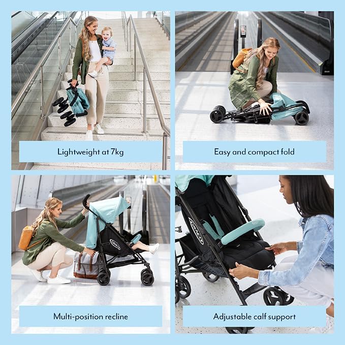 Graco TraveLite Reisebuggy (Black & Grey)
