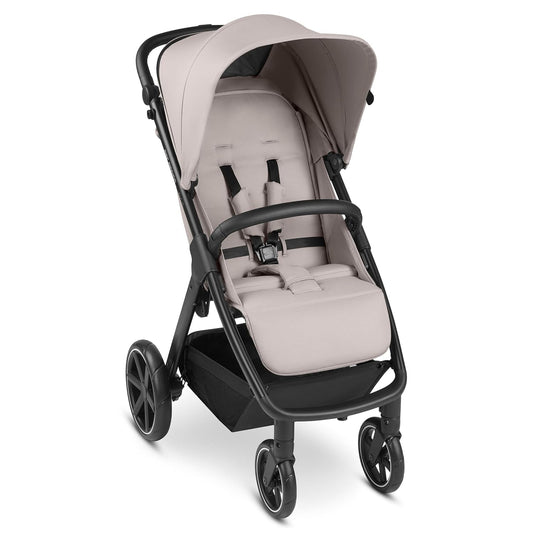 ABC Design Alltagsbuggy Avus – Handlicher und komfortabler Buggy für den Alltag mit flacher Liegeposition und kompaktem Faltmaß mit Transportsicherung – ab Geburt bis 22 kg (powder)