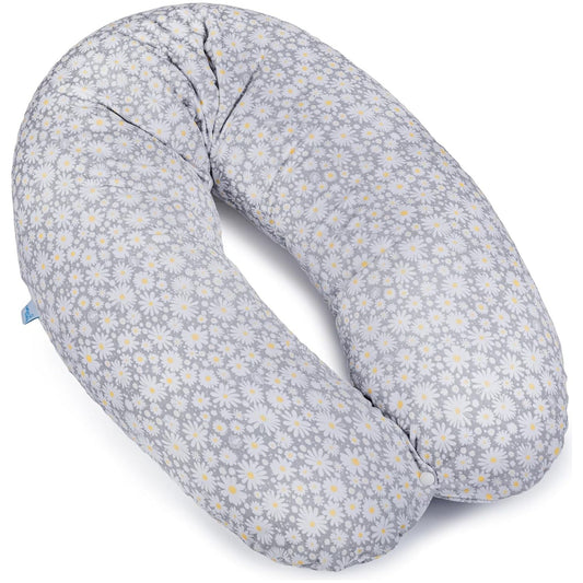 Ceba Baby® Stillkissen - Lagerungskissen für Babys - Schwangerschaftskissen aus 100% Baumwolle - XXL groß Seitenschläferkissen - 190 cm - Öko-Tex Standard 100 - Kamille