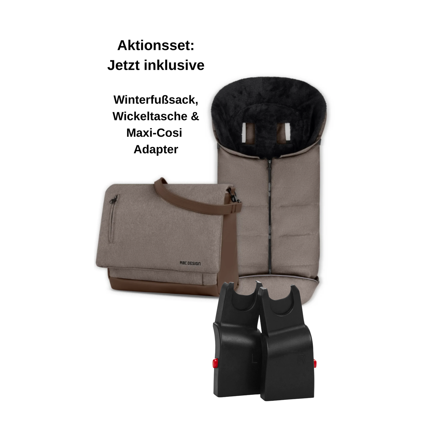ABC design Salsa 5 Air inkl. Winterfußsack, Wickeltasche & Maxi-Cosi Adapter