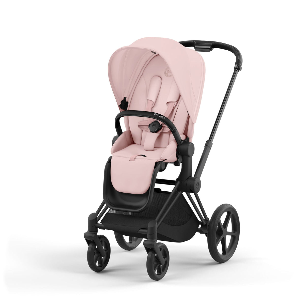 Cybex Priam 4 Kombi-Kinderwagen (Peach Pink / Matt Black)
