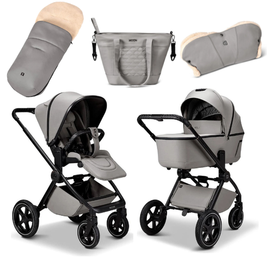 Moon Gio 2.0 Kombi-Kinderwagen Spring SET - Ghost