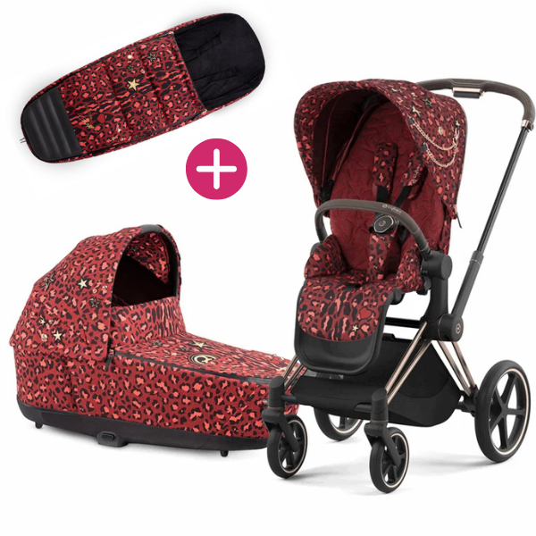 Cybex Priam Kombi-Kinderwagen Rockstar Edition + Fußsack
