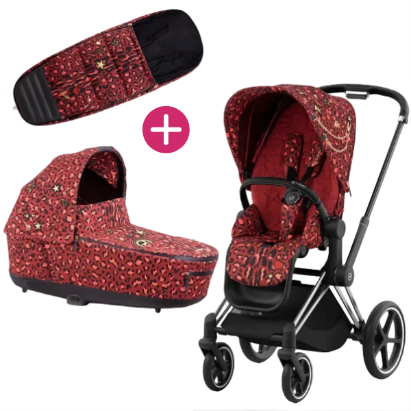 Cybex Priam Kombi-Kinderwagen Rockstar Edition + Fußsack