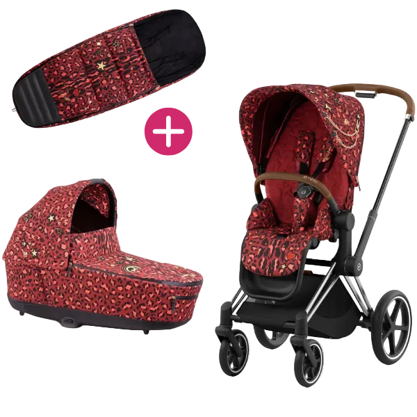Cybex Priam Kombi-Kinderwagen Rockstar Edition + Fußsack