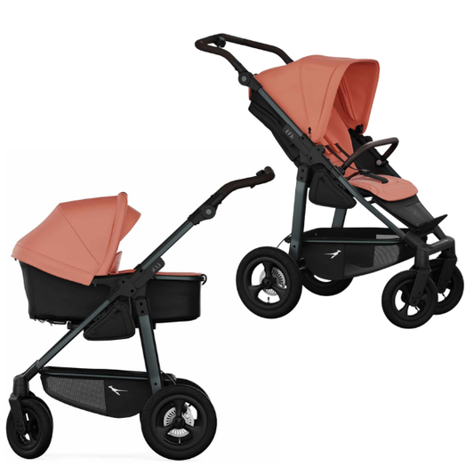 TFK Mono 4 Kombi-Kinderwagen 2in1 Luftrad Set - Lachs