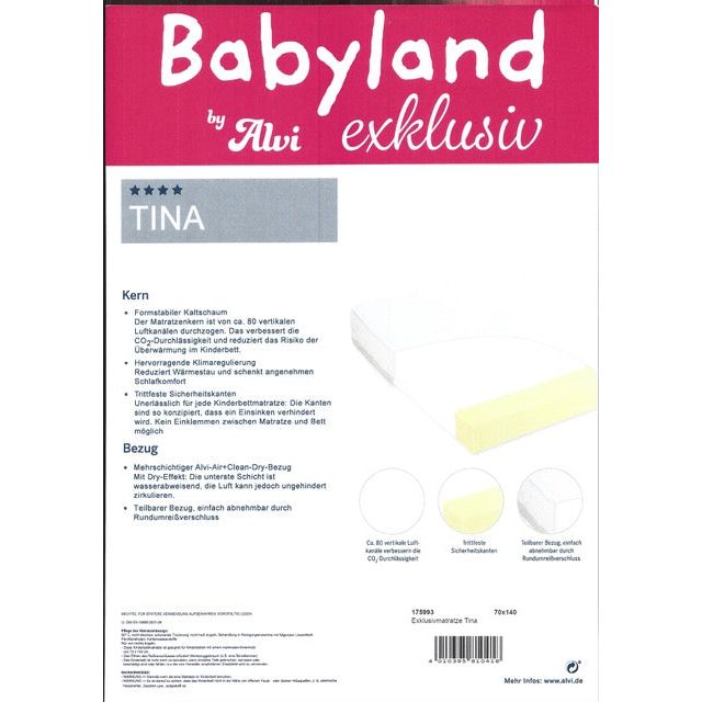 Alvi Kinderbettmatratze Tina Exclusiv 70 x 140 cm Mein Shop