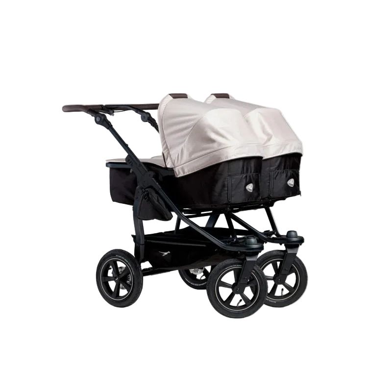 TFK Duo 2 Kombi Zwillingskinderwagen Set 2in1 Luftbereifung – Sand