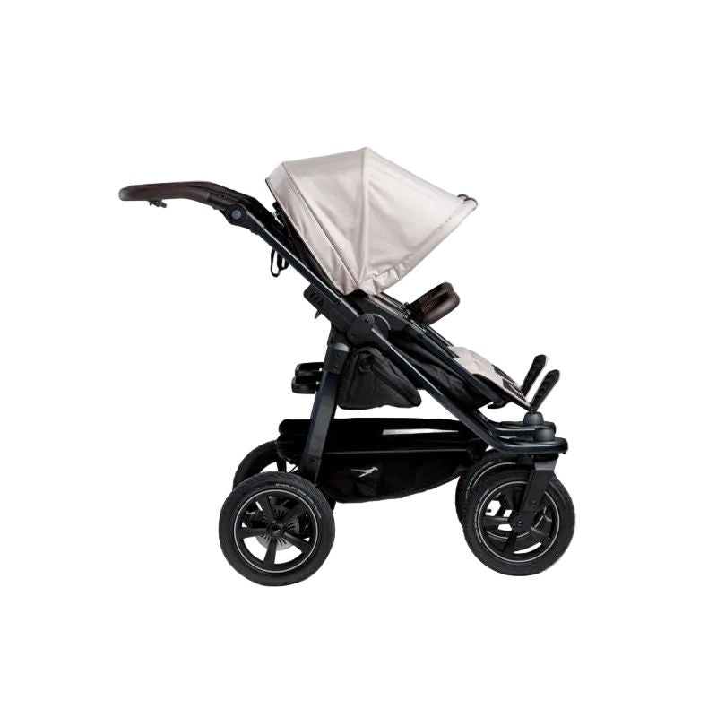 TFK Duo 2 Kombi Zwillingskinderwagen Set 2in1 Luftbereifung – Sand