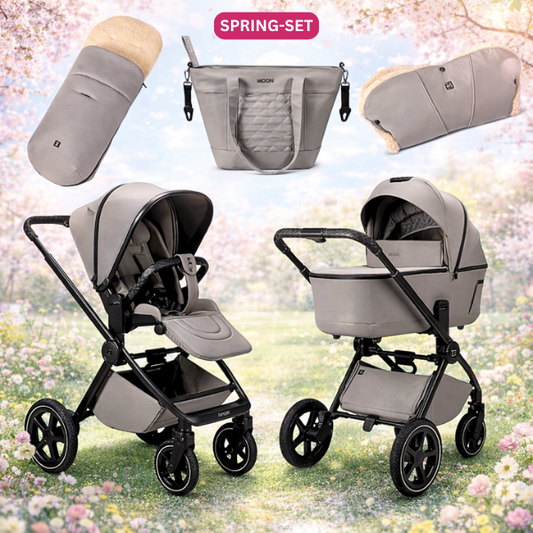Moon Gio 2.0 Kombi-Kinderwagen Spring SET - Ghost