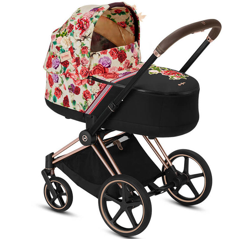 Cybex Priam 3.5 Spring Blossom Light / True Red + GRATIS Fußsack