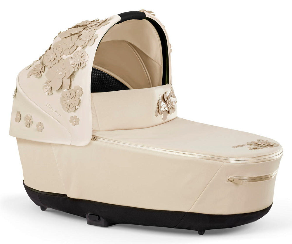 Cybex Priam 4 Kombi-Kinderwagen Rosegold / Simply Flowers beige + Cozy Beige