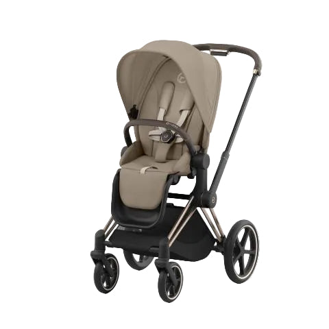 Cybex Priam 4 Kombi-Kinderwagen Rosegold / Simply Flowers beige + Cozy Beige