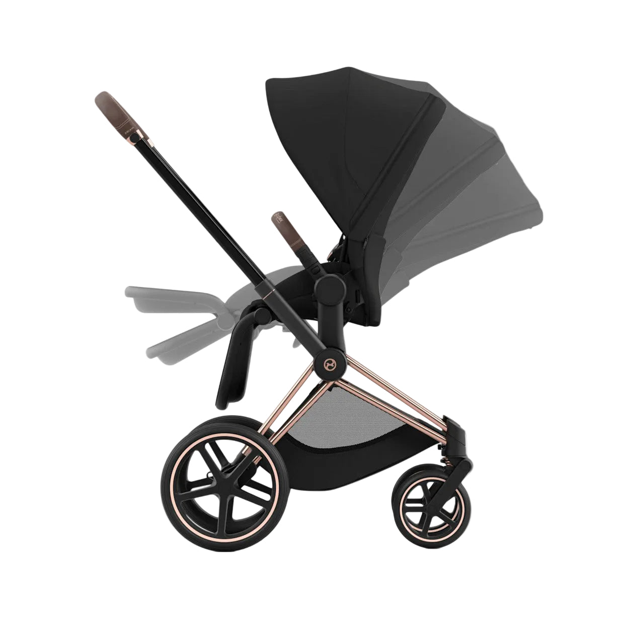Cybex Priam 4 Kombi-Kinderwagen Rosegold Off White - Black