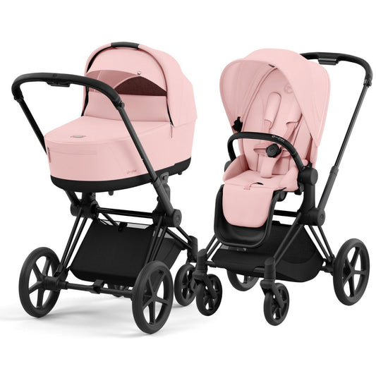 Cybex Priam 4 Kombi-Kinderwagen (Peach Pink / Matt Black)